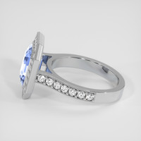 3.03 Ct. Blue Sapphire Ring, 14K White Gold 4