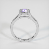 0.73 Ct. Purple Sapphire Ring, 18K White Gold 3