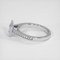 0.73 Ct. Purple Sapphire Ring, 18K White Gold 4