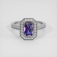 1.43 Ct. Bi Color Sapphire Ring, 18K White Gold 1