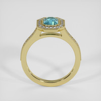 1.03 Ct. Bluish Green Sapphire Ring, 14K Yellow Gold 3