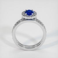 0.85 Ct. Sapphire Ring, 18K White Gold 3