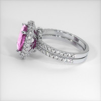 2.12 Ct. Purplish Pink Sapphire Ring, Platinum 950 4