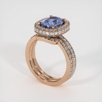 2.33 Ct. Sapphire Ring, 14K Rose Gold 2