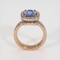 2.33 Ct. Blue Sapphire Ring, 14K Rose Gold 3