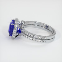 3.24 Ct. Blue Sapphire Ring, 14K White Gold 4