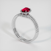 1.03 Ct. Ruby Ring, Platinum 950 2