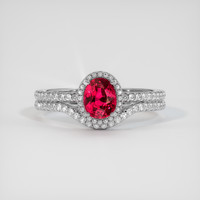 1.03 Ct. Ruby Ring, 18K White Gold 1