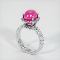 7.60 Ct. Ruby Ring, 18K White Gold 2