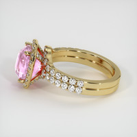 3.04 Ct. Pink Sapphire Ring, 14K Yellow Gold 4