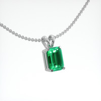 0.82 Ct. Emerald Pendant, Platinum 950 2