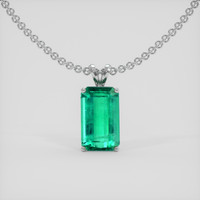 5.91 Ct. Emerald Pendant, Platinum 950 1