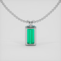 5.91 Ct. Emerald Pendant, Platinum 950 4