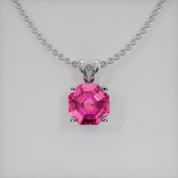 0.81 Ct. Gemstone Pendant, Platinum 950 1