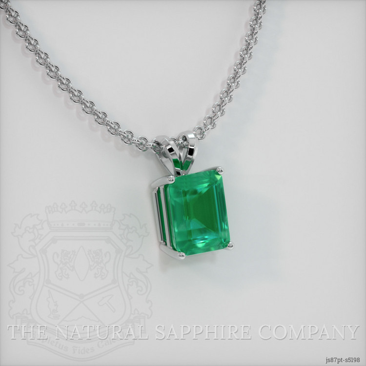 Emerald Pendant 2.19 Ct. Platinum 950 | The Natural Emerald Company