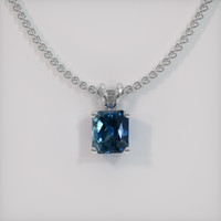 0.83 Ct. Greenish Blue Sapphire Pendant, Platinum 950 1