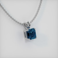 0.83 Ct. Greenish Blue Sapphire Pendant, Platinum 950 2