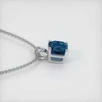 0.83 Ct. Greenish Blue Sapphire Pendant, Platinum 950 3