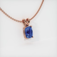 1.00 Ct. Blue Sapphire Pendant, 14K Rose Gold 2