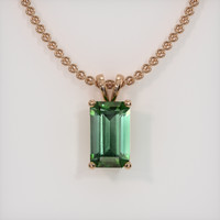 2.07 Ct. Gemstone Pendant, 14K Rose Gold 1