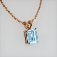 2.92 Ct. Gemstone Pendant, 14K Rose Gold 2