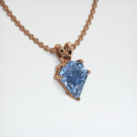 4.08 Ct. Sapphire Pendant, 14K Rose Gold 2