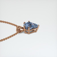 4.08 Ct. Bi Color Sapphire Pendant, 14K Rose Gold 3