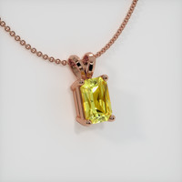 0.85 Ct. Yellow Sapphire Pendant, 14K Rose Gold 2