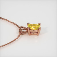 0.63 Ct. Yellow Sapphire Pendant, 14K Rose Gold 3