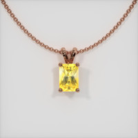 0.84 Ct. Sapphire Pendant, 14K Rose Gold 1