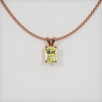 0.92 Ct. Yellow Sapphire Pendant, 14K Rose Gold 1