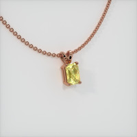 0.92 Ct. Yellow Sapphire Pendant, 14K Rose Gold 2