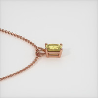 0.92 Ct. Yellow Sapphire Pendant, 14K Rose Gold 3