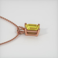 1.00 Ct. Yellow Sapphire Pendant, 14K Rose Gold 3