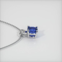 0.86 Ct. Blue Sapphire Pendant, 14K White Gold 3