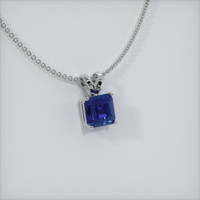 1.57 Ct. Sapphire Pendant, 14K White Gold 2