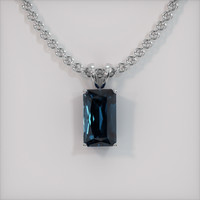 6.90 Ct. Gemstone Pendant, 14K White Gold 1