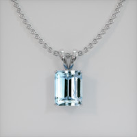 2.92 Ct. Gemstone Pendant, 14K White Gold 1