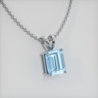 2.92 Ct. Gemstone Pendant, 14K White Gold 2