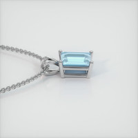 0.95 Ct. Gemstone Pendant, 14K White Gold 3