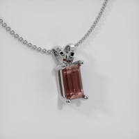1.47 Ct. Sapphire Pendant, 14K White Gold 2