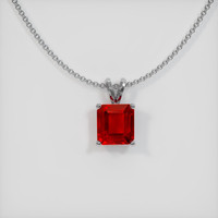 3.01 Ct. Ruby Pendant, 14K White Gold 1