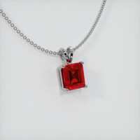 3.01 Ct. Ruby Pendant, 14K White Gold 2