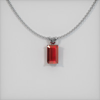 4.99 Ct. Ruby Pendant, 14K White Gold 1