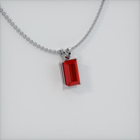 4.99 Ct. Ruby Pendant, 14K White Gold 2