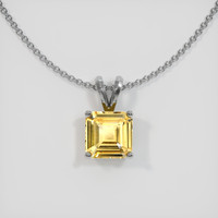 1.53 Ct. Sapphire Pendant, 14K White Gold 1