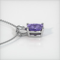 0.80 Ct. Purple Sapphire Pendant, 14K White Gold 3