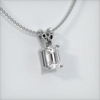 1.09 Ct. Sapphire Pendant, 14K White Gold 2
