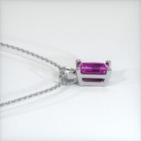 0.57 Ct. Sapphire Pendant, 14K White Gold 3