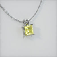 4.04 Ct. Sapphire Pendant, 14K White Gold 2